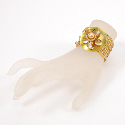 BRACCIALI ELASTICI CON FIORE MADREPERLA - Image 5