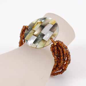 BRACCIALI ELASTICI 10 FILI MADREPERLA PATCHWORK - Image 3