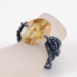 BRACCIALI ELASTICI 10 FILI MADREPERLA PATCHWORK - Image 6