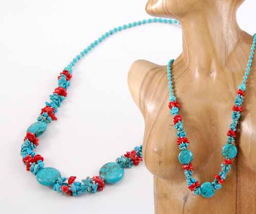 COLLANE TURCHESE CON CORALLO - Image 4
