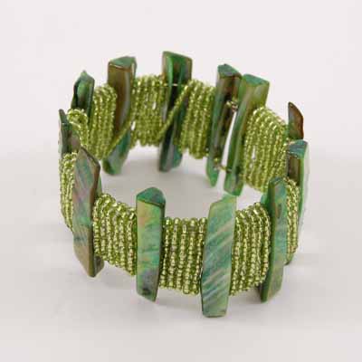 BRACCIALI RIGIDI APERTI MADREPERLA E PERLINE - Image 6