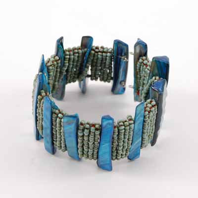 BRACCIALI RIGIDI APERTI MADREPERLA E PERLINE - Image 8