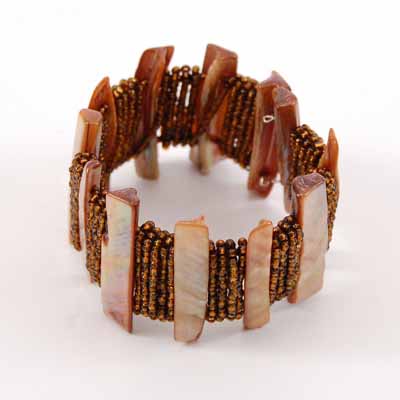 BRACCIALI RIGIDI APERTI MADREPERLA E PERLINE - Image 9