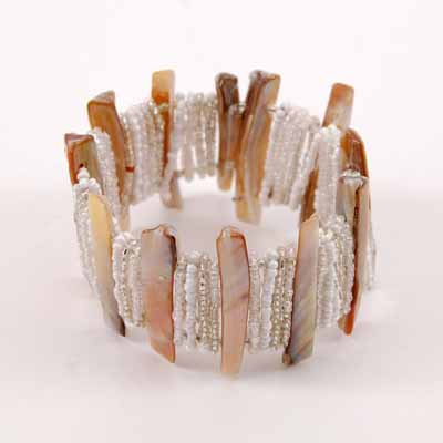 BRACCIALI RIGIDI APERTI MADREPERLA E PERLINE - Image 10