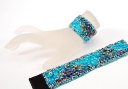 BRACCIALE CON PAILLETTES E STRAP CM 3,5