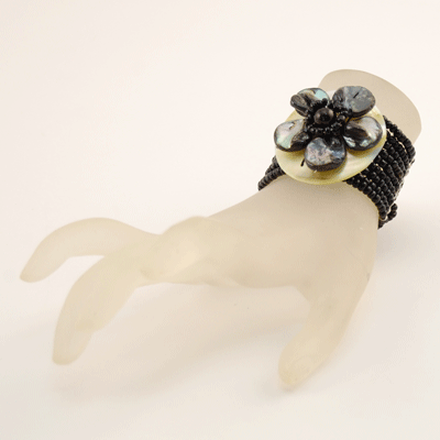 BRACCIALI ELASTICI CON FIORE MADREPERLA - Image 6