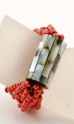 BRACCIALI 10 FILI CON TUBO MADREPERLA MOSAICO - Image 2