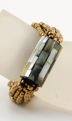 BRACCIALI 10 FILI CON TUBO MADREPERLA MOSAICO - Image 4