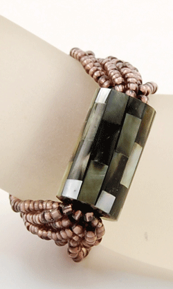 BRACCIALI 10 FILI CON TUBO MADREPERLA MOSAICO - Image 5