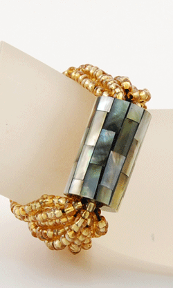 BRACCIALI 10 FILI CON TUBO MADREPERLA MOSAICO - Image 7