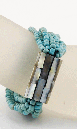 BRACCIALI 10 FILI CON TUBO MADREPERLA MOSAICO - Image 8