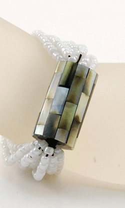 BRACCIALI 10 FILI CON TUBO MADREPERLA MOSAICO - Image 9