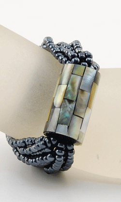 BRACCIALI 10 FILI CON TUBO MADREPERLA MOSAICO - Image 10