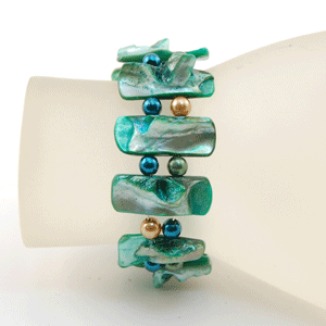 BRACCIALI RIGIDI APERTI MADREPERLA COLORATE - Image 5