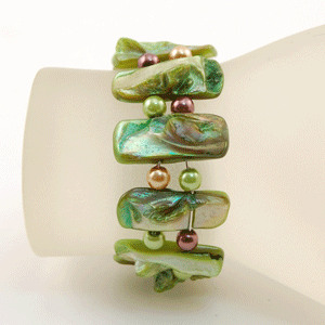 BRACCIALI RIGIDI APERTI MADREPERLA COLORATE - Image 7