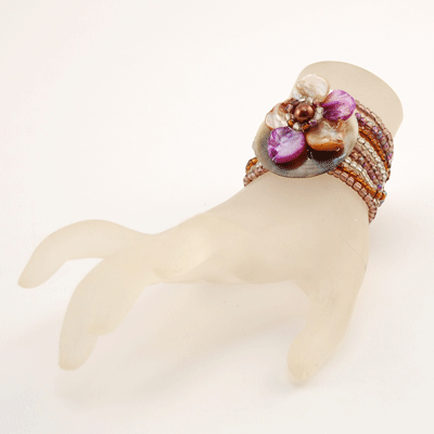 BRACCIALI ELASTICI CON FIORE MADREPERLA - Image 8