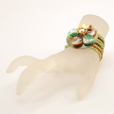 BRACCIALI ELASTICI CON FIORE MADREPERLA - Image 11