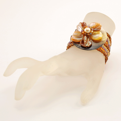 BRACCIALI ELASTICI CON FIORE MADREPERLA - Image 12