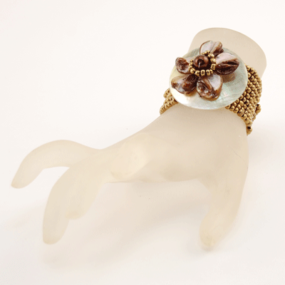 BRACCIALI ELASTICI CON FIORE MADREPERLA - Image 14