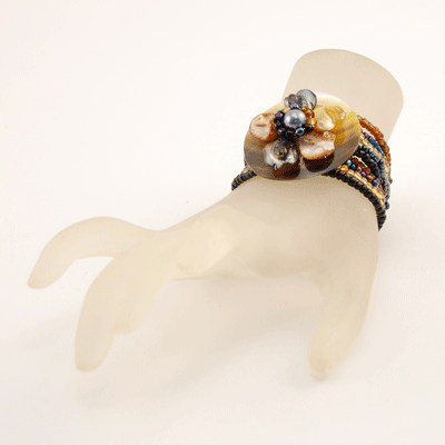 BRACCIALI ELASTICI CON FIORE MADREPERLA - Image 16