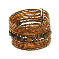 BRACCIALI RIGIDI CON PERLINE E PIETRE 13 FILI