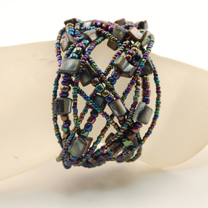 BRACCIALI RIGIDI DOPPIA TRECCIA C/MADREPERLA - Image 6