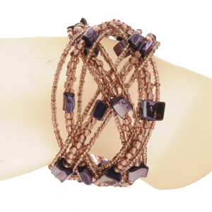 BRACCIALI RIGIDI DOPPIA TRECCIA C/MADREPERLA - Image 9