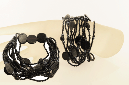 BRACCIALI ELASTICI 12 FILI CON PERLE IN VETRO - Image 16