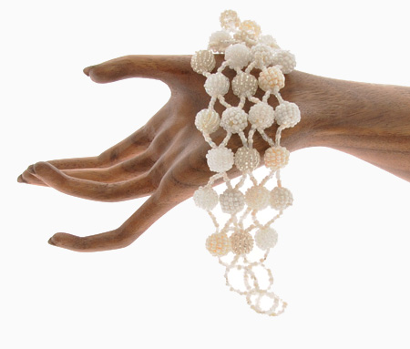 BRACCIALE APERTI 4 RIGHE PALLINE INTRECCIATE - Image 8