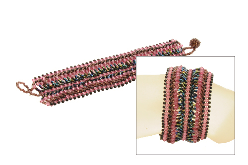 BRACCIALI APERTI CON PERLINE MULTIFILO - Image 12