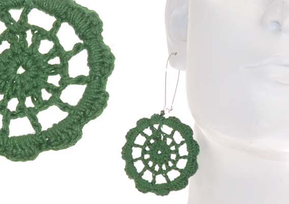 ORECCHINI IN COTONE A UNCINETTO CM 5 - Image 2