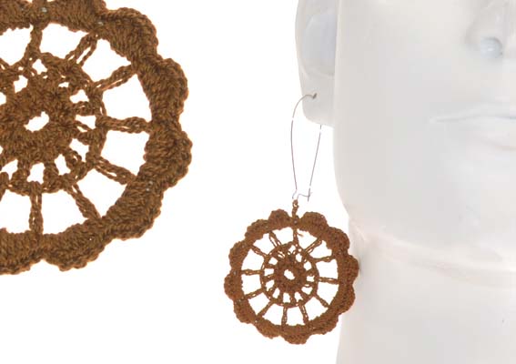 ORECCHINI IN COTONE A UNCINETTO CM 5 - Image 5