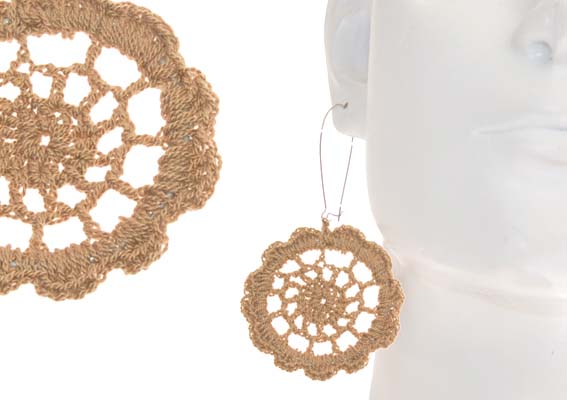 ORECCHINI IN COTONE A UNCINETTO CM 5 - Image 6