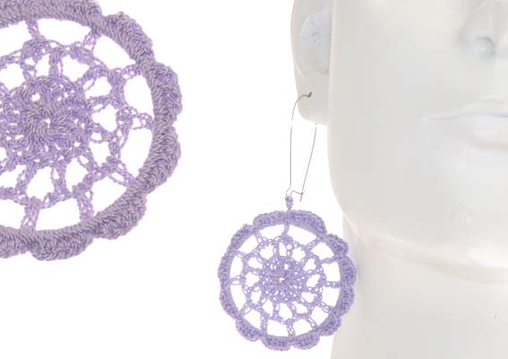 ORECCHINI IN COTONE A UNCINETTO CM 5 - Image 7