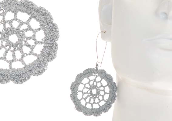 ORECCHINI IN COTONE A UNCINETTO CM 5 - Image 9