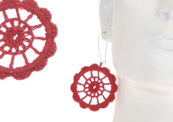 ORECCHINI IN COTONE A UNCINETTO CM 5 - Image 10