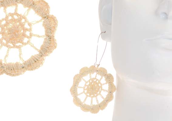 ORECCHINI IN COTONE A UNCINETTO CM 5 - Image 11