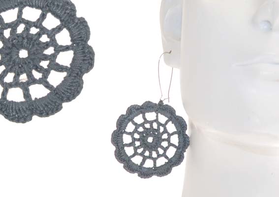 ORECCHINI IN COTONE A UNCINETTO CM 5 - Image 12