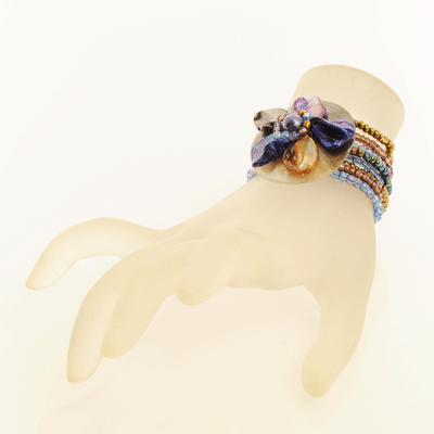 BRACCIALI ELASTICI CON FIORE MADREPERLA - Image 18