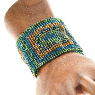 BRACCIALI ELASTICI MICROPERLINE DISEGNI ETNICI - Image 9