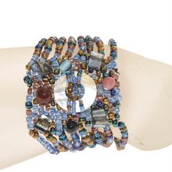 BRACCIALI ONDA CON CIONDOLO MADREPERLA