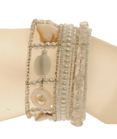 BRACCIALI RIGIDI TANGGA COIN MUTIARA CERAMIC STYLE - Image 2