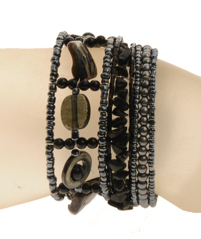 BRACCIALI RIGIDI TANGGA COIN MUTIARA CERAMIC STYLE - Image 3