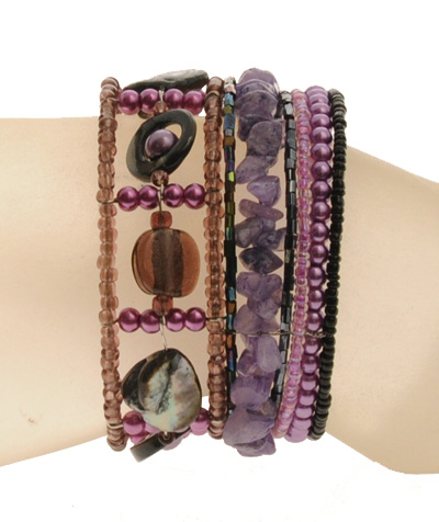 BRACCIALI RIGIDI TANGGA COIN MUTIARA CERAMIC STYLE - Image 4