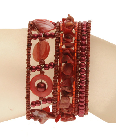 BRACCIALI RIGIDI TANGGA COIN MUTIARA CERAMIC STYLE - Image 6