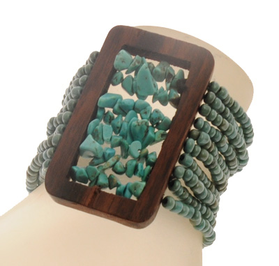 BRACCIALI ELASTICI 10 RIGHE KAYU RECTANGULAR COMB STONE - Image 2
