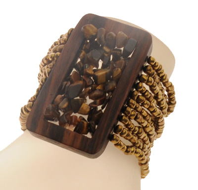 BRACCIALI ELASTICI 10 RIGHE KAYU RECTANGULAR COMB STONE - Image 4