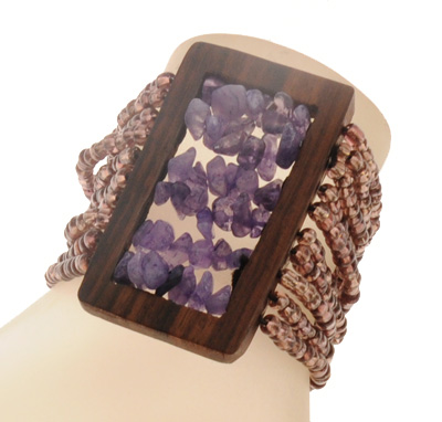 BRACCIALI ELASTICI 10 RIGHE KAYU RECTANGULAR COMB STONE - Image 7