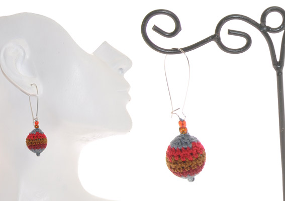 ORECCHINI IN COTONE A UNCINETTO MANIZ RAJUT STYLE - Image 3