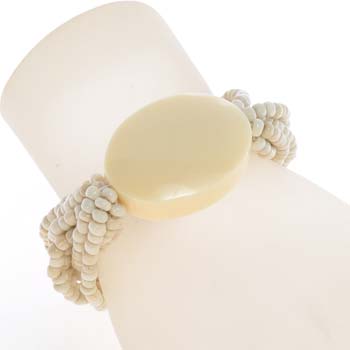 BRACCIALI ELASTIC 10 LINE OVAL RESIN TINTA UNITA - Image 2